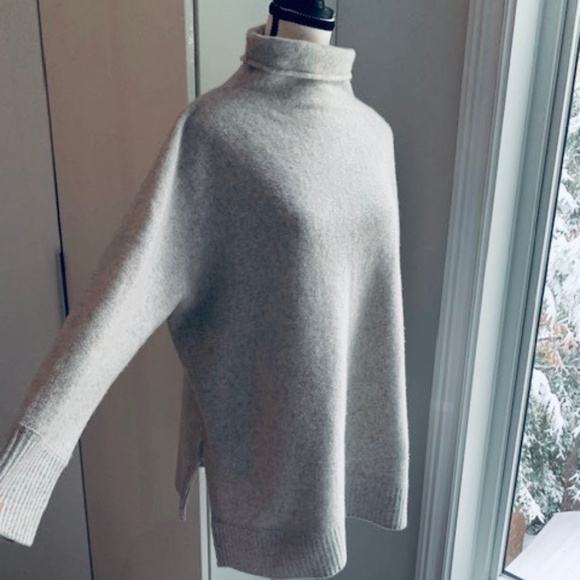Zara cashmere grey oversized sweater size Medium - Picture 1 of 13